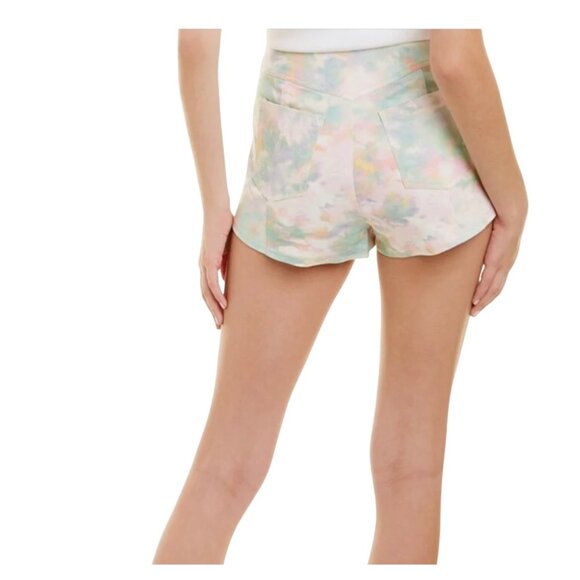 For Love & Lemons Womens Smythe Hot Shorts Cotton Candy Tie Dye Size L - Picture 2 of 9